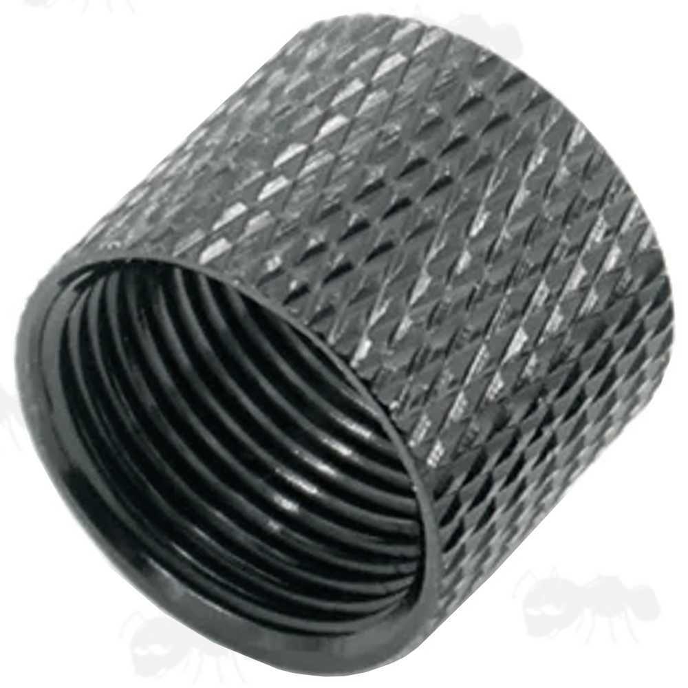Black Anodised Finished Aluminium Thread Protector for 14mm Counter-Clockwise Pistol Barrel Threads