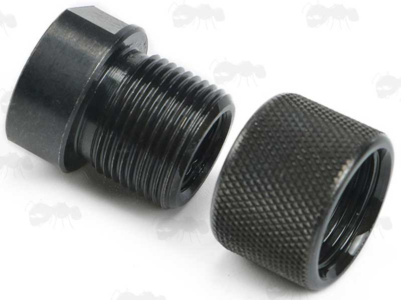 M9 x .75 to 1/2-20 American Thread Silencer Adapter with Thread Guard