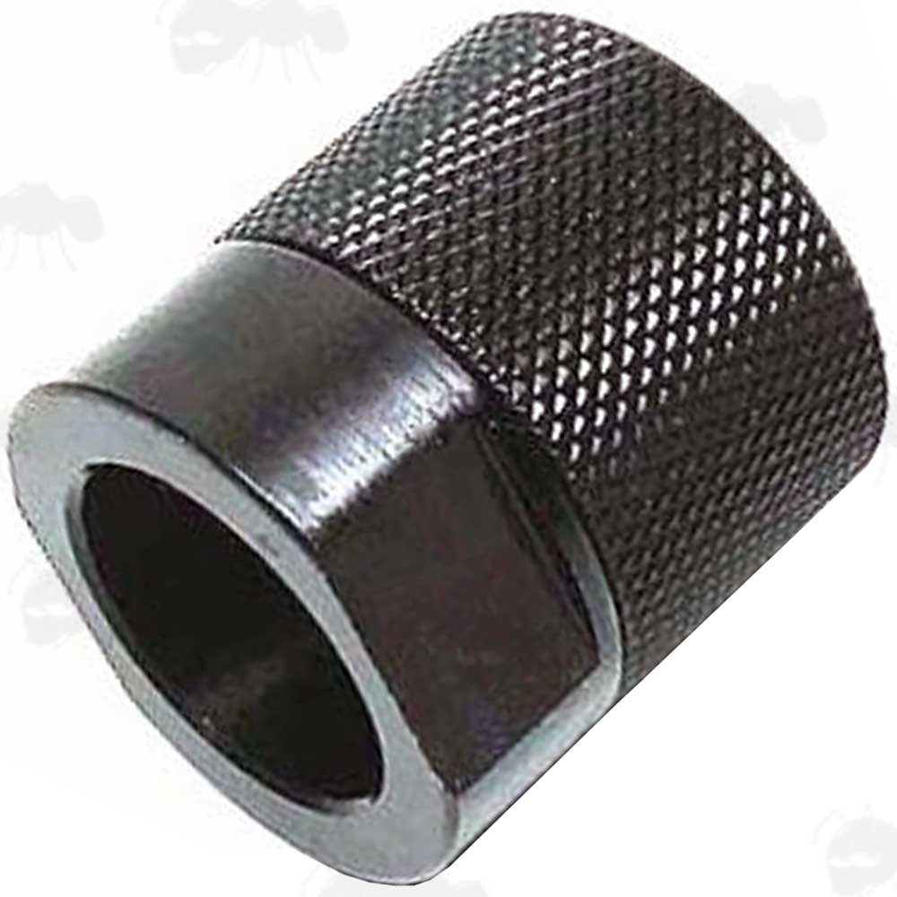M9 x .75 to 1/2-28 American Thread Silencer Adapter with Thread Guard Fitted