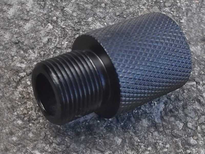 Black 1/2x20 UNF Thread To M14x1mm Left Hand Threaded Rifle Muzzle Adapter