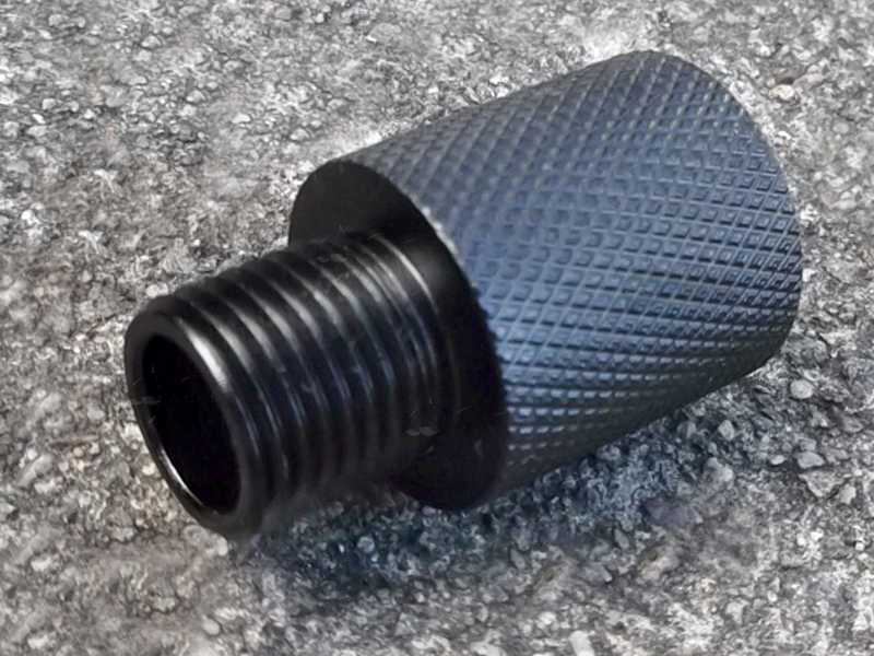 Black M14x1mm Left Hand Thread To 1/2x20 UNF Threaded Rifle Muzzle Adapter