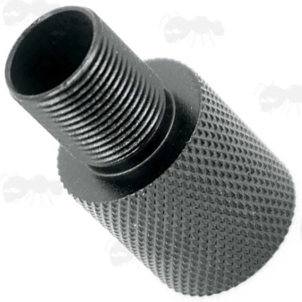 Black 1/2x28 UNEF Threaded Muzzle Extension