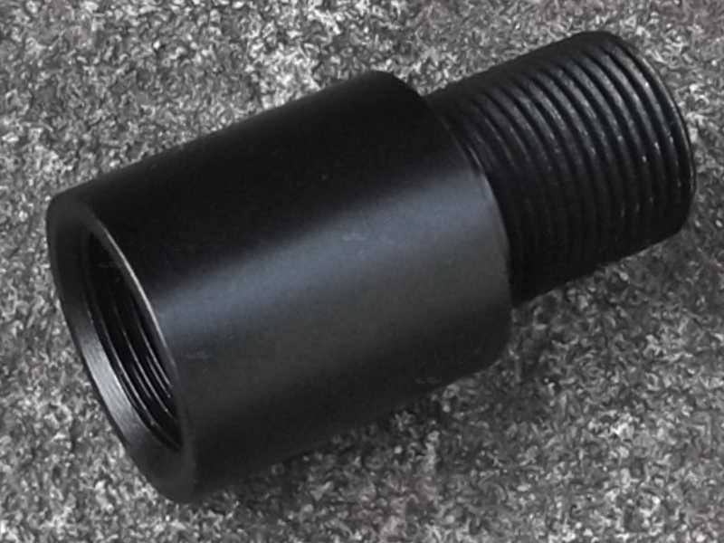Black 14mm Left-Hand Threaded Muzzle Extension
