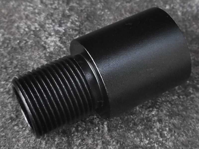 Black 14mm Right-Hand Threaded Muzzle Extension