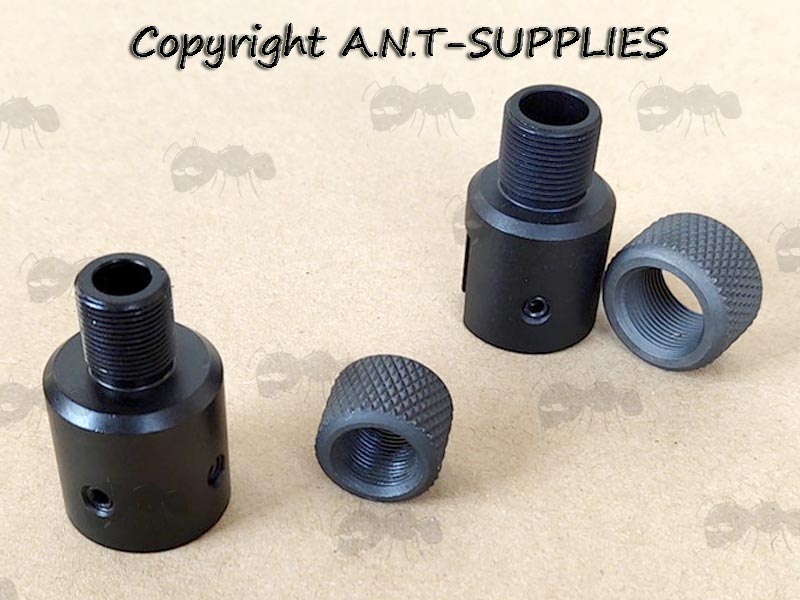 Two Slip-On Adapters for Ruger 10/22 Rifles to Accept 1/2-28 or 5/8-24 American Thread Silencers