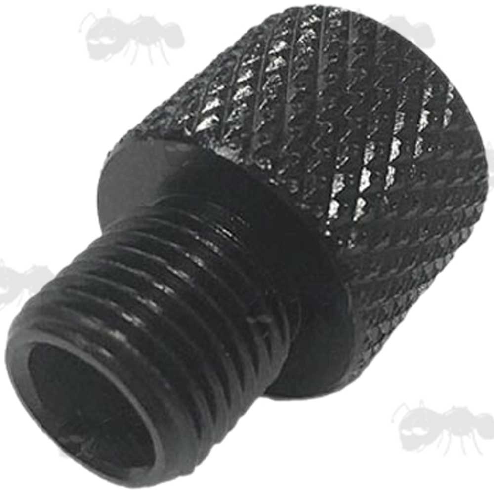 Black Anodised Steel 1/2x28 To 1/2x20 TPI TPI Threaded Muzzle Adapter