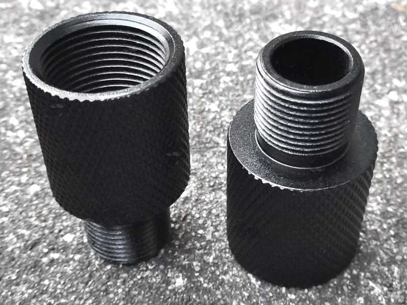 5/8x24 TPI To 1/2x28 TPI Threaded Rifle Barrel Adapter