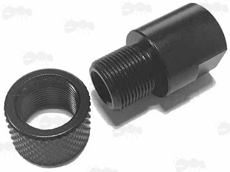 M14x1mm Thread to 5/8x24 Rifle Silencer Adapter with Thread Guard Removed
