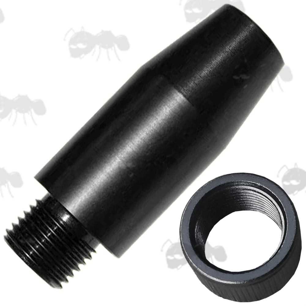 Slip On Airgun Silencer Adaptor with Removed Thread Guard for 11.1mm Diameter Barrels