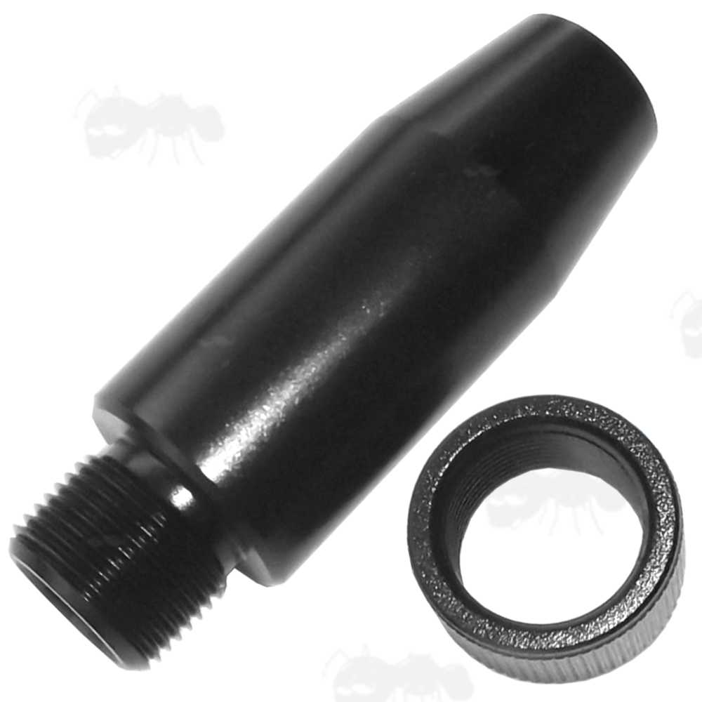 Slip On Rifle Silencer Adaptor with Removed Thread Guard for 11.1mm Diameter Barrels