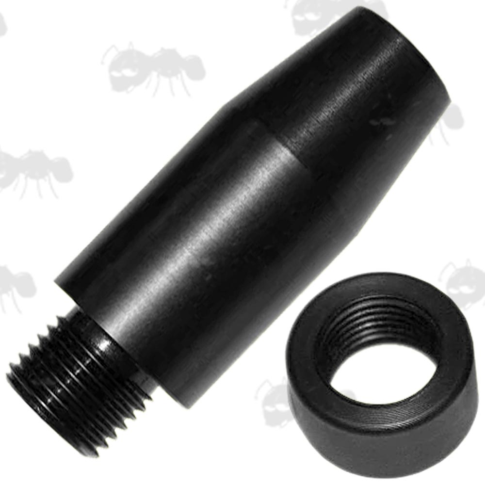 Slip On Rifle Silencer Adaptor with Thread Guard for 11mm Diameter Barrels