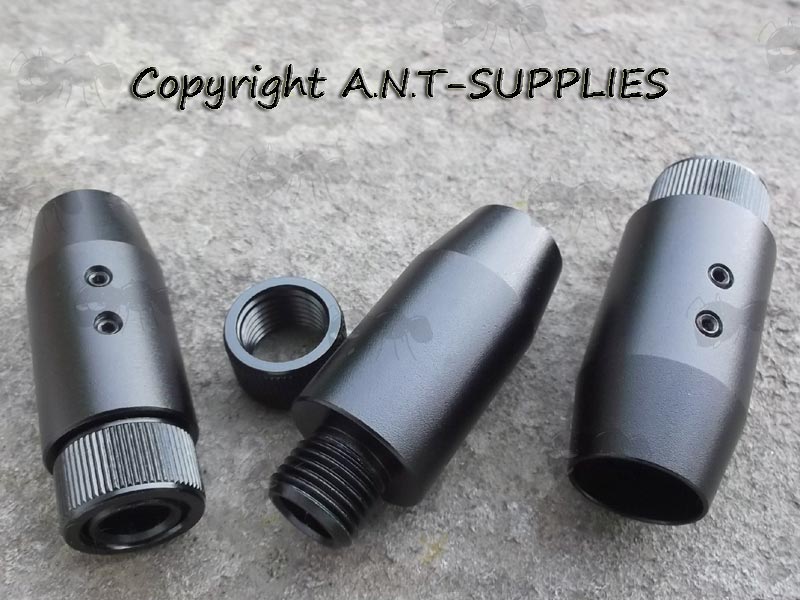 13mm, 14mm and 15mm Slip On Airgun Silencer Adaptors with Thread Guards
