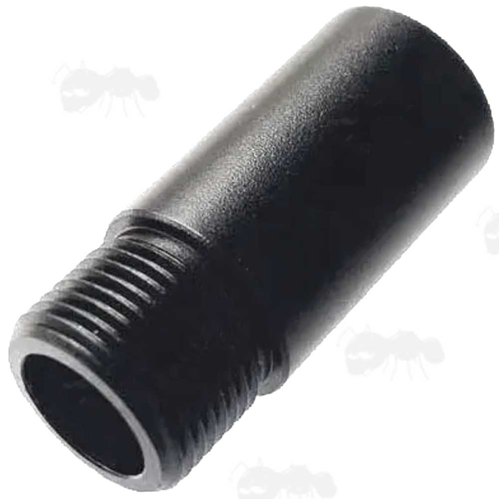Black Anodised 6061 T6 Aircraft Grade Alloy M12x1 Left Hand Female Thread To M14x1 Left Hand Male Thread Muzzle Adapter