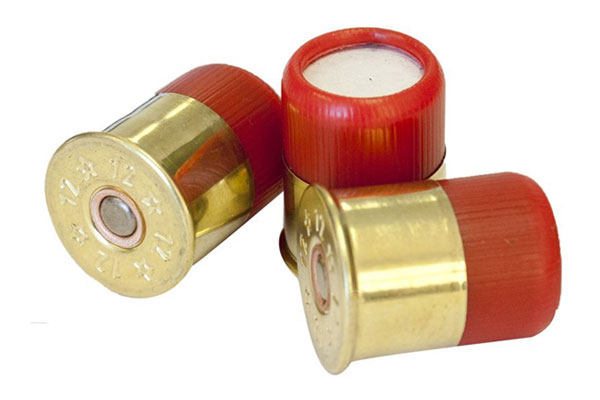 Three Small Red Blank Shotgun Shells