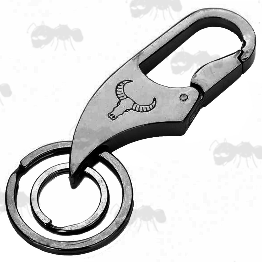 Buffalo Dual Keyring Keychain