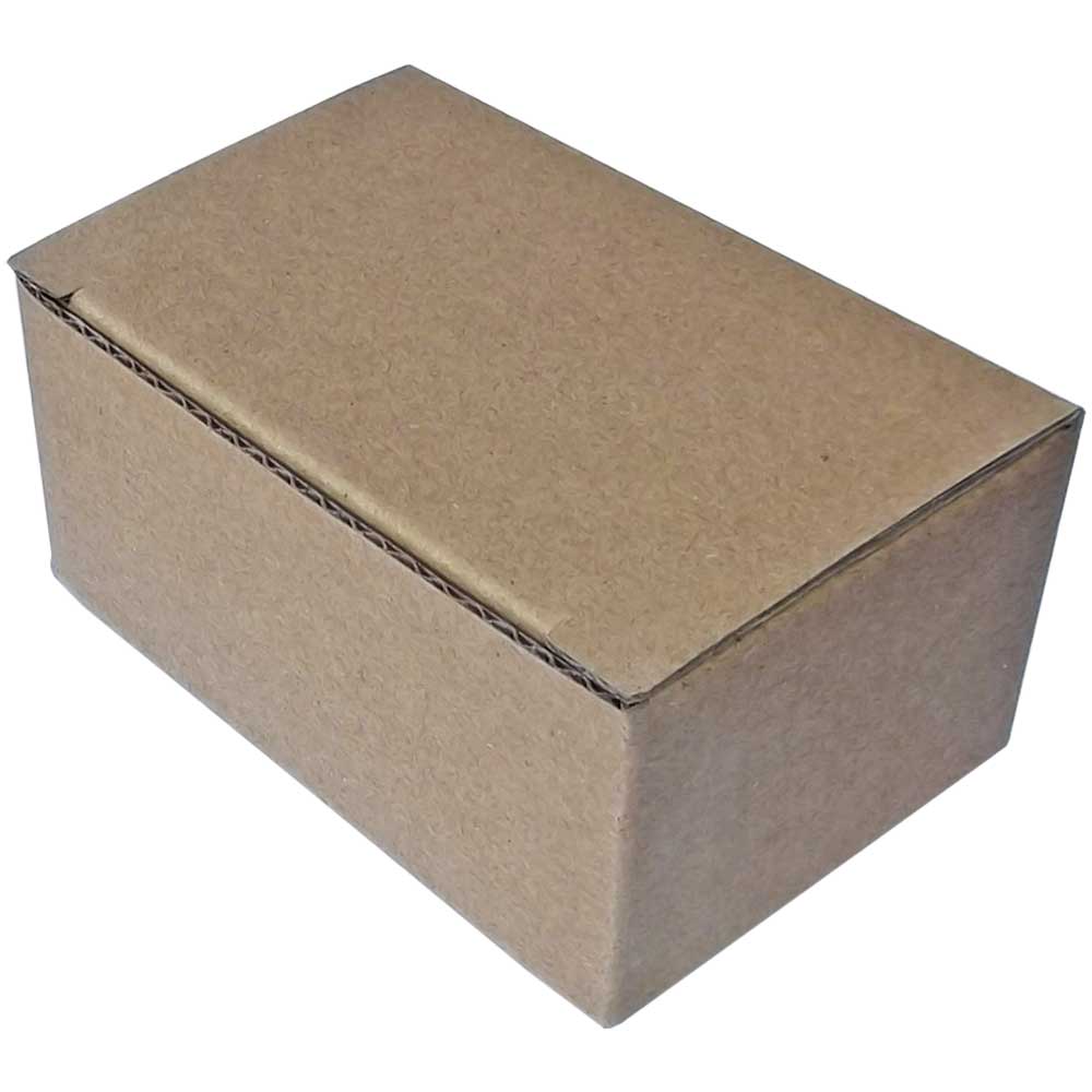 Pre-Assembled Mini Brown Cardboard Box Integral Lid and Internal Space of 85mm x 50mm x 30mm