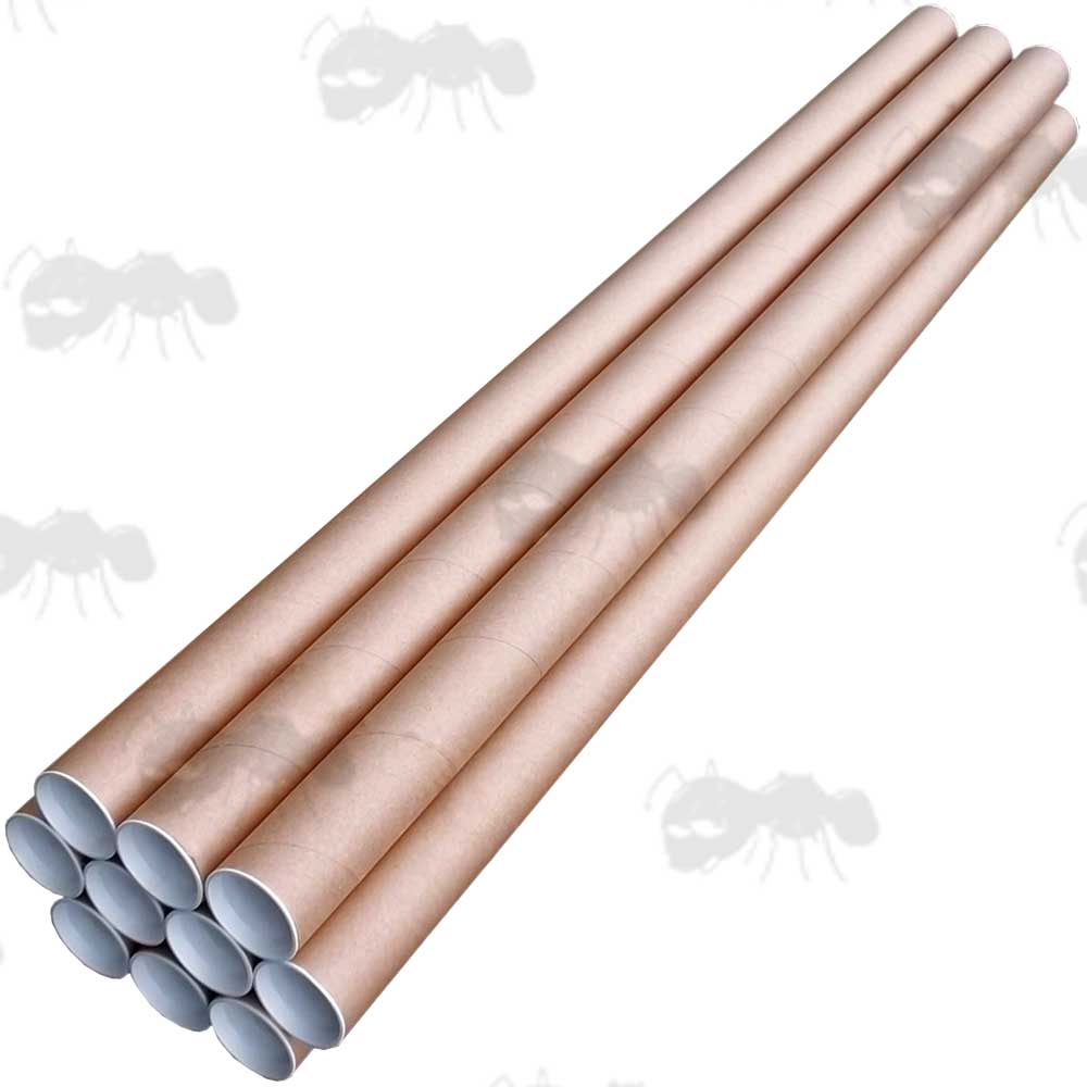 50mm x 1193mm Long Cardboard Postal Tubes with Plastic End Caps