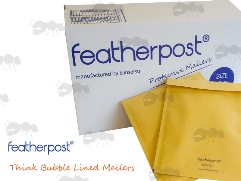One Box of E/2 Sized Gold Sansetsu Featherpost Bubble Padded Envelopes