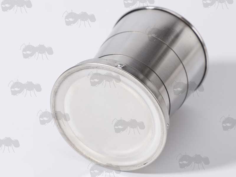 Base View of The Extended Collapsible Stainless Steel Cup Keychain