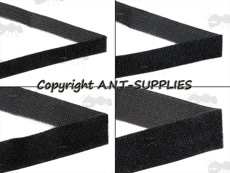 Assorted Sizes of Black Hook and Loop Utility Straps