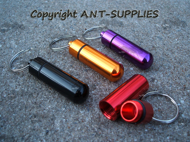 Four Full Coloured Keychain Survival Capsules