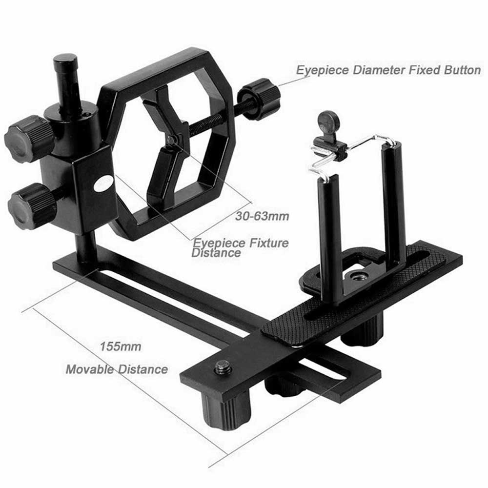 Adjustable Dual Axis Scope Mount for Smart Phone Cameras