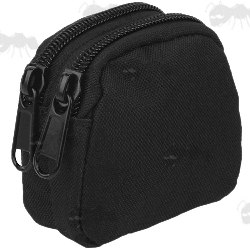 Black Canvas Belt Fitting Small Utility Pouch
