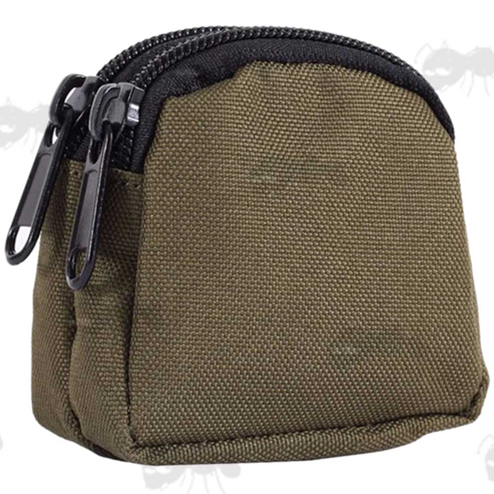 Green Canvas Belt Fitting Small Utility Pouch