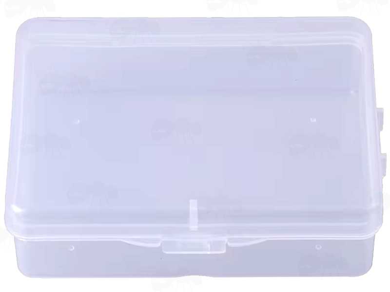 Closed View of The One Compartment Clear Storage Case for Most Sizes of Gun Barrel Cleaning Swabs