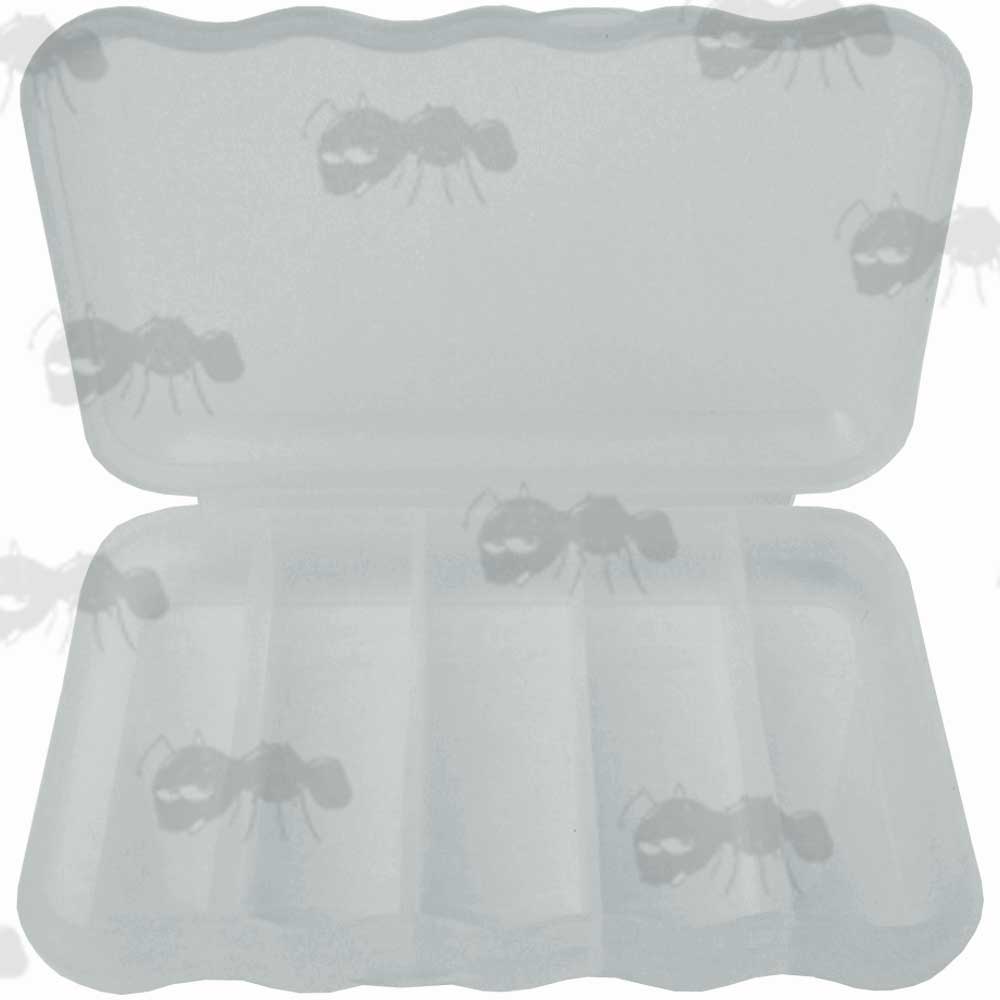 Five Compartment Clear Storage Case for Pistol Barrel Cleaning Swabs