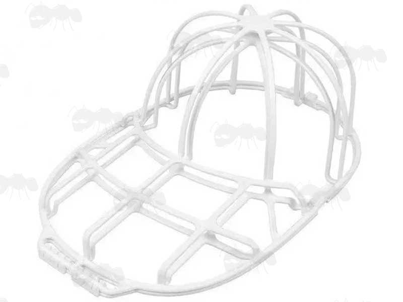 White Plastic Baseball Holder Cage