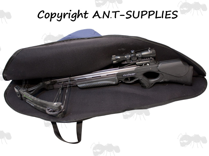 Rifle Crossbow in Blue Canvas Carry Case