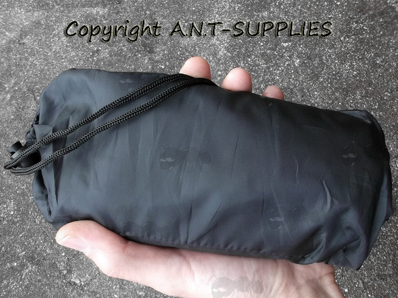 Elasticated Rim on The Grey Coloured Rifle Cover Slip Bag in Storage Bag in Hand