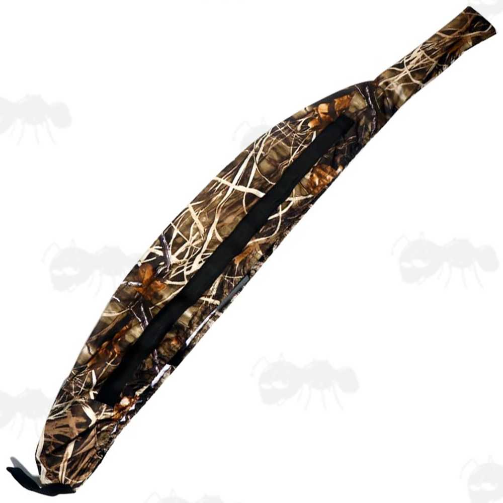 Reed Camouflage Elastic Rifle Cover Slip Bag with Elasticated Rim for Gun with Silencer, Scope and Bipod Fitted