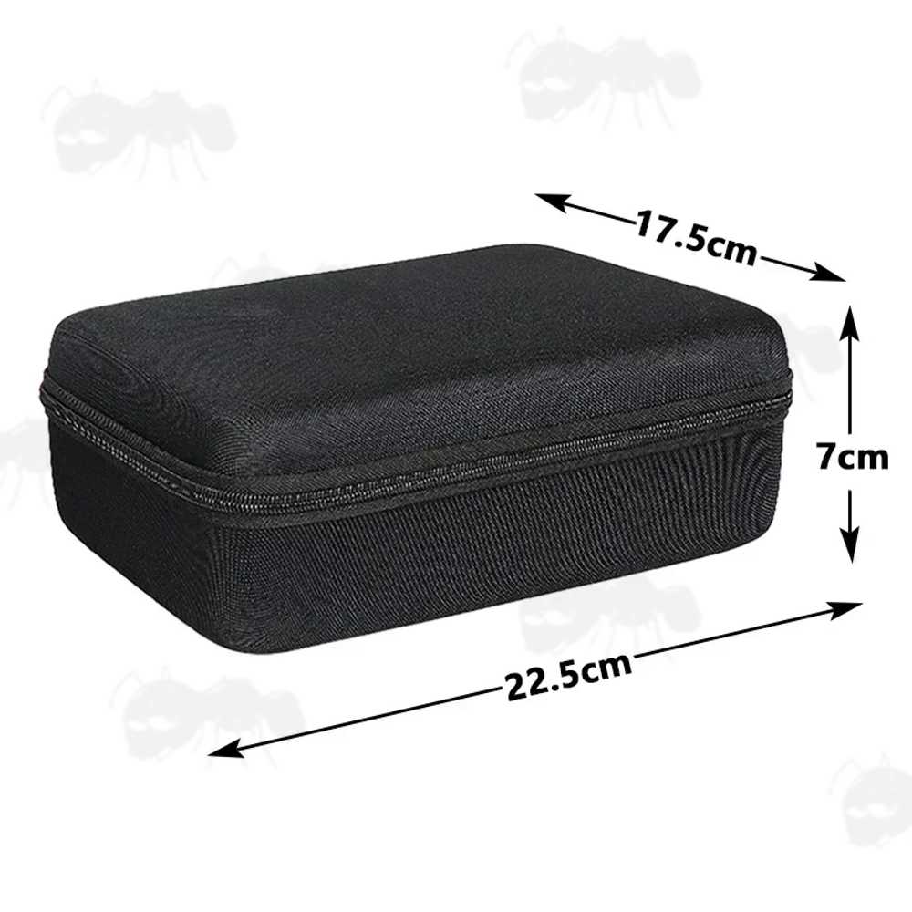 Closed View of A Small Black EVA Rigid Foam Storage Case for Protecting Small Items, Size C