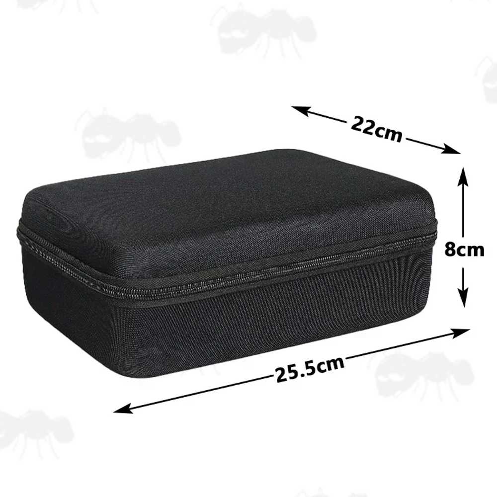 Closed View of A Small Black EVA Rigid Foam Storage Case for Protecting Small Items, Size E