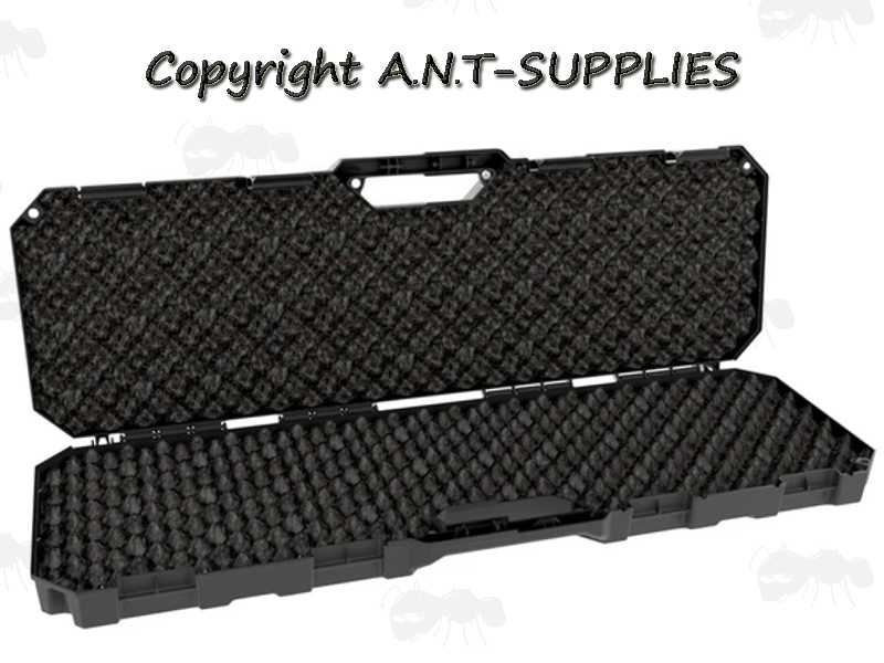 Open View of The MTM CASE-GARD Model RC34 Hard Plastic Carbine Rifle Carry Case with Egg Foam Padding