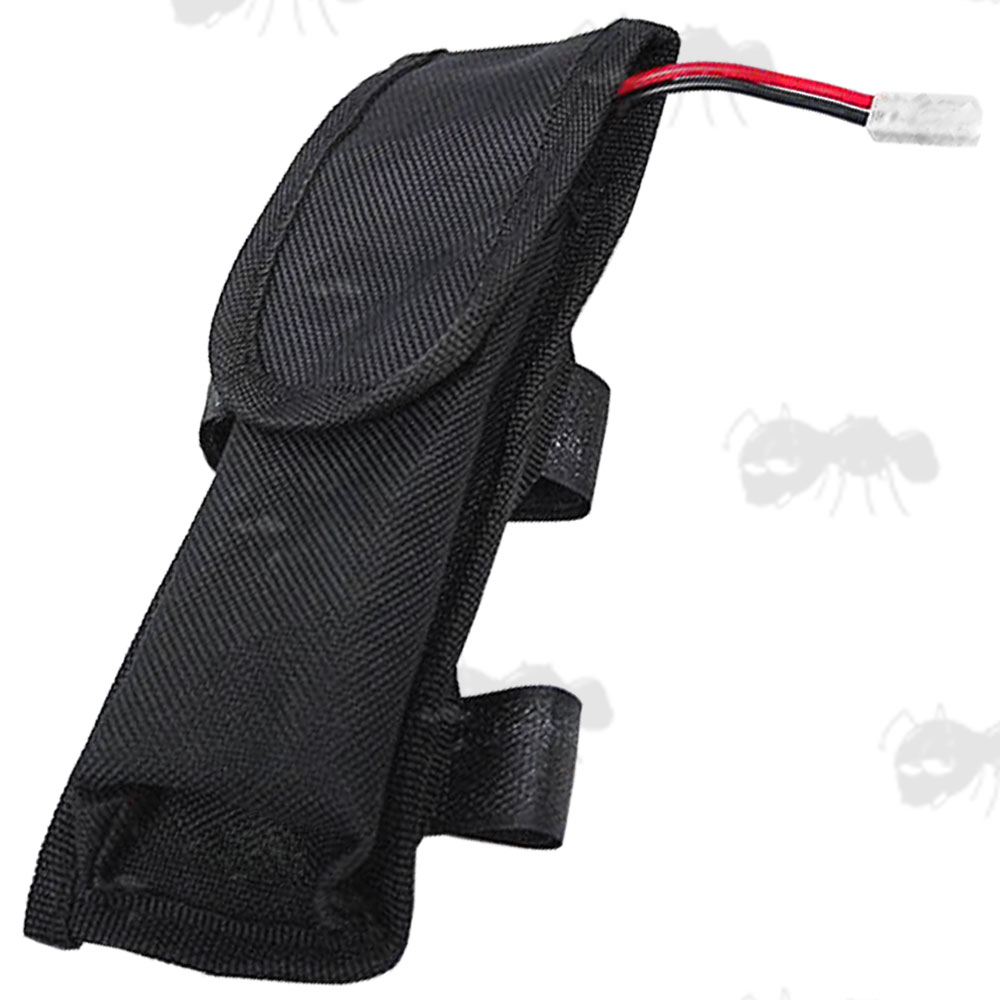 Black External Battery Pouch for Rifle Butts