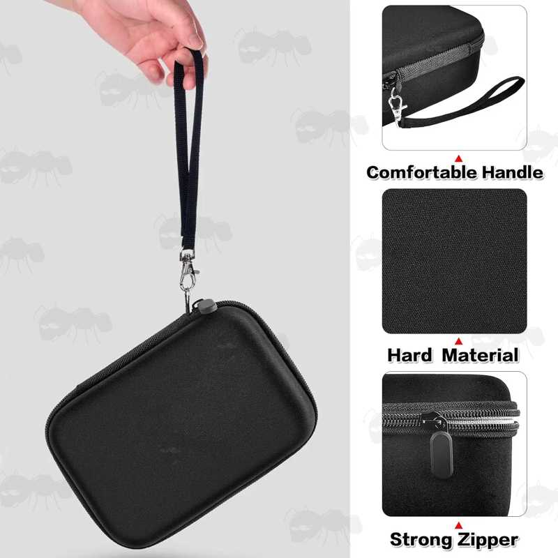 Features of The Open View of The Foam Padding Black Soft Canvas Storage Case for Cricut Maker Blades