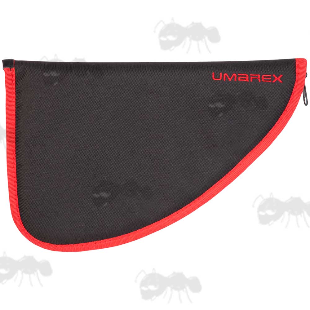 Umarex Large Sized Black Canvas Pistol Case With Red Trim and Umarex Logo