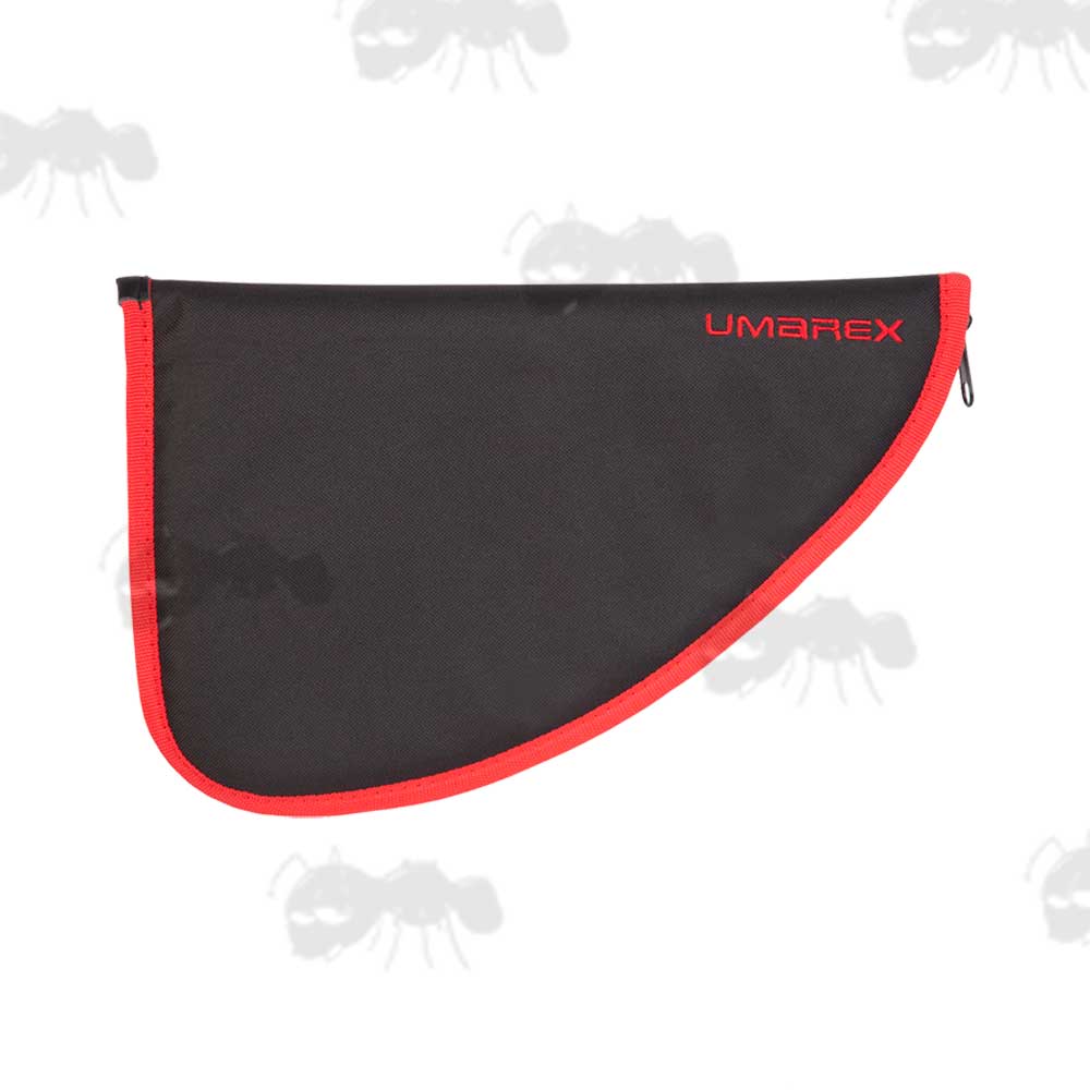 Umarex Medium Sized Black Canvas Pistol Case With Red Trim and Umarex Logo