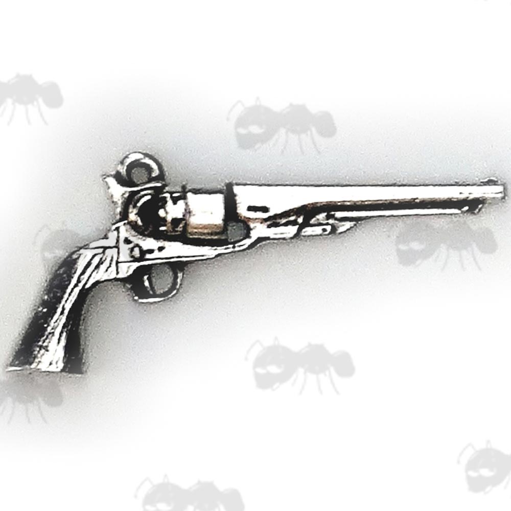 Antique Revolver Pewter Pendant