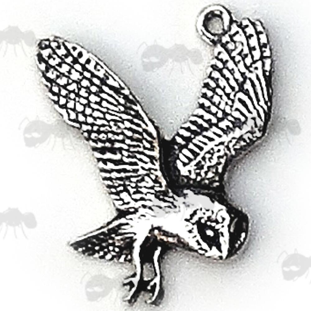 Barn Owl Pewter Pendant