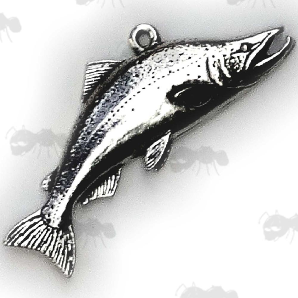 Large Salmon Pewter Pendant