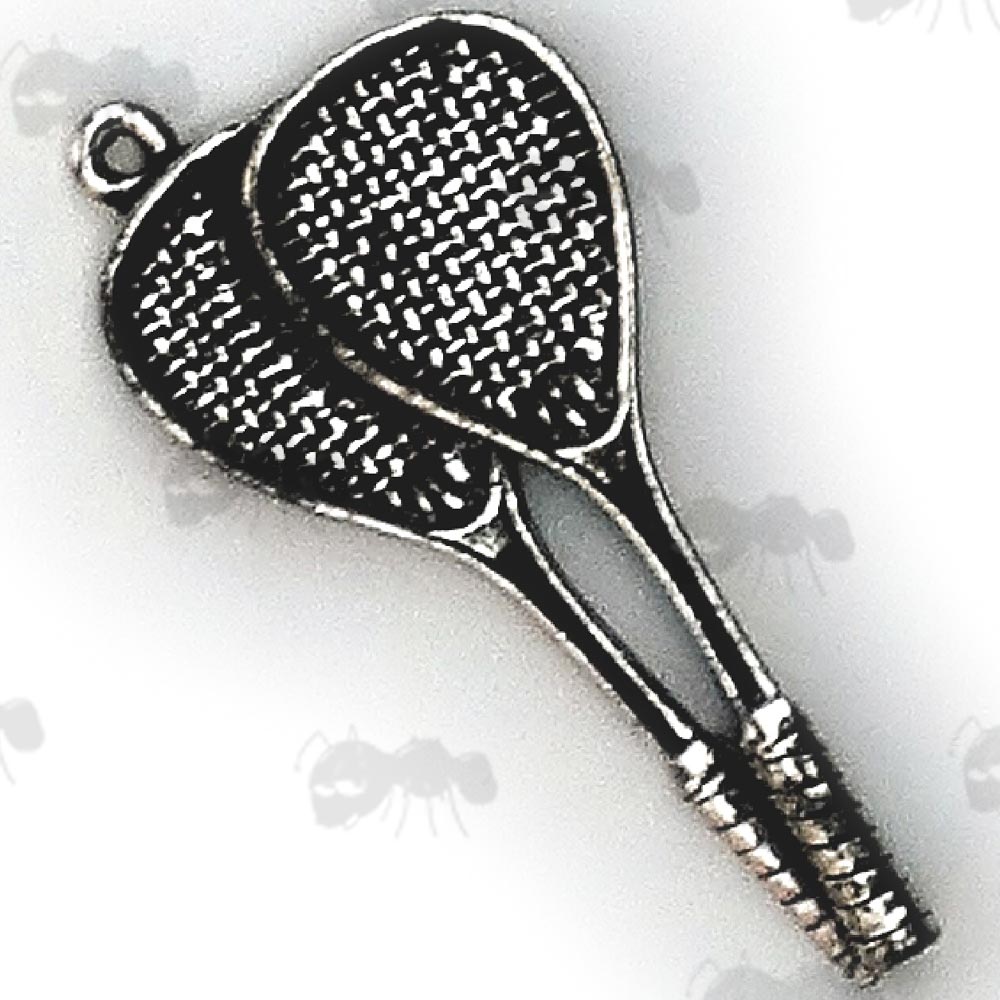 Squash Rackets Pewter Pendant