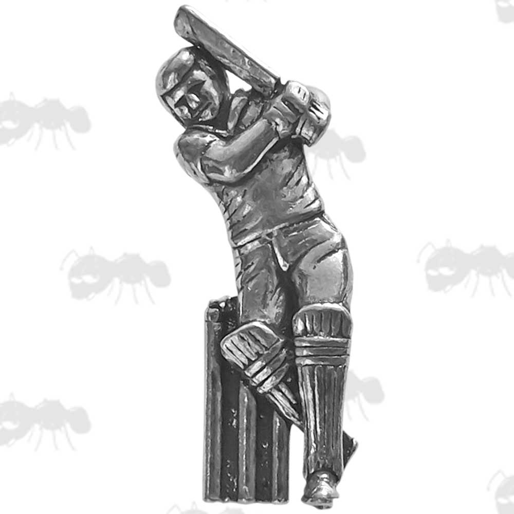 Cricketer Pewter Pin Badge