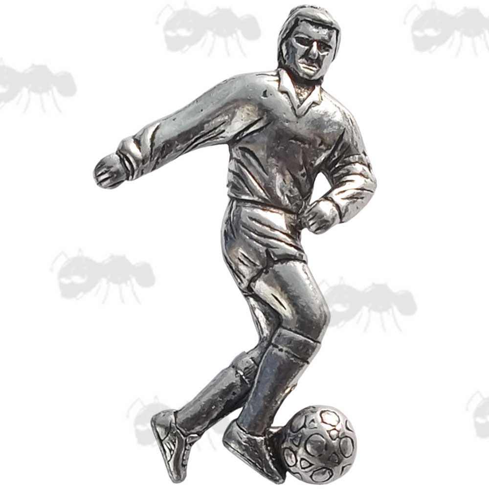 Footballer Pewter Pin Badge