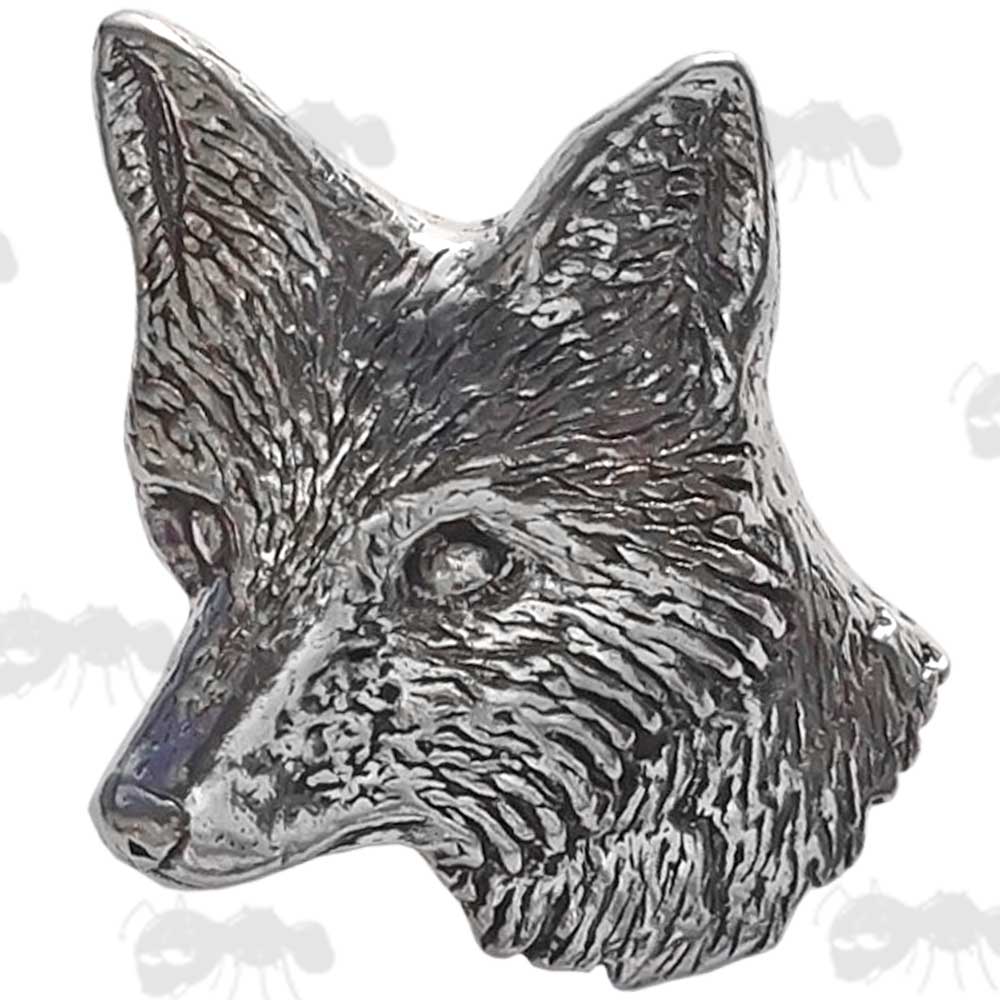 Foxes Head Number One Pewter Pin Badge