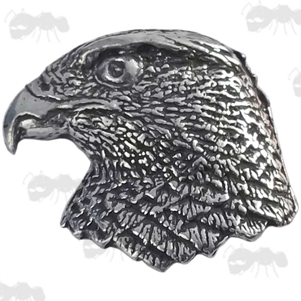 Hawks Head Pewter Pin Badge