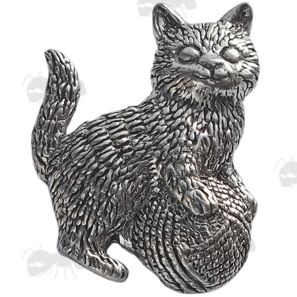 Kitten Pewter Pin Badge